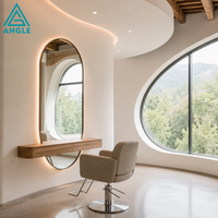 Comptoir de présentation moderne pour salon de coiffure et d'esthétique, solution de mobilier de magasin sur mesure pour salon de coiffure, barbier et studio de beauté