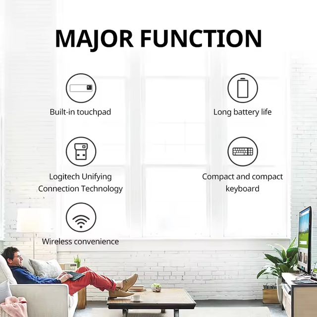 For K400 Plus Mechanical USB Wireless Keyboard-Ergonomic Laptop Keyboard for Computer Office Phone & Tablet