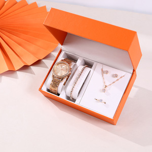 Regali di San Valentino: Orologio, Collana, Orecchini, Anello, Bracciale, Set <span class=keywords><strong>Regalo</strong></span> in Scatola, <span class=keywords><strong>Regalo</strong></span> per la <span class=keywords><strong>Mamma</strong></span>, Compleanno, Fidanzata - Product Image 1