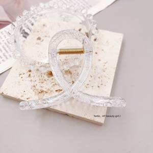 Automne hiver pinces à cheveux pour filles polyvalent haut de gamme Texture verre requin décoratif argent nouveau blanc <span class=keywords><strong>neige</strong></span> plastique similaire - Product Image 6