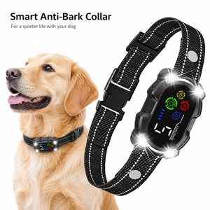 <span class=keywords><strong>Collier</strong></span> <span class=keywords><strong>anti</strong></span>-<span class=keywords><strong>aboiement</strong></span> avec lumière clignotante à haute intensité, vibration de choc sans cruauté, puce intelligente <span class=keywords><strong>anti</strong></span>-faux déclencheur pour toutes les races de chiens - Product Image 1