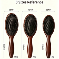 Brosse à cheveux en bois de hêtre naturel avec coussin d'air et poils de sanglier pour massage, vente en gros, personnalisation du logo privé, OEM