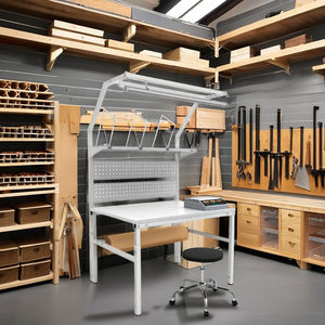 W1800mm Table d'entrepôt en acier industriel d'établi d'emballage robuste avec dessus en MDF pieds réglables et couleur personnalisée - Product Image 5