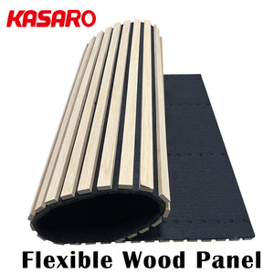 แผงอะคูสติกไม้ยืดหยุ่นสไตล์ใหม่ของ kasaro ราคาถูกกว่าและบางกว่าสำหรับคลังสินค้าหรือห้องนั่งเล่นพร้อมใบรับรอง CE - Product Image 2