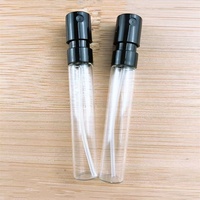 Botol Semprot Parfum Mini 1.5ml 2ml Kaca Matte Berkualitas Tinggi dengan Sablon