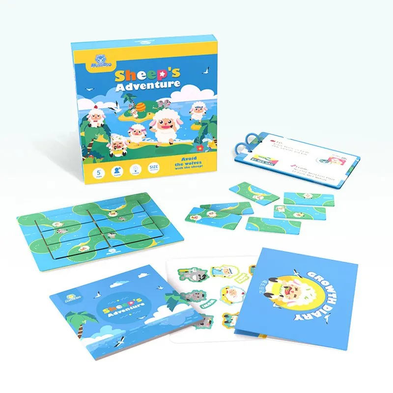 Puzzle pour enfants en forme de mouton, jeu de cartes, puzzles éducatifs, nouveau Design pour les petits en âge préscolaire, bricolage,