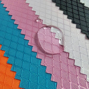 优质批发100涤纶钻石网格牛津防水PU PVC行李箱铅笔盒定制彩色牛津面料 - Product Image 4