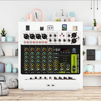 Console de mixage audio numérique professionnelle V8, haut-parleur, contrôleur pour DJ, pour la mixage de cartes son et d'audio