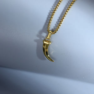 Collier pendentif <span class=keywords><strong>en</strong></span> acier inoxydable vintage punk viking, <span class=keywords><strong>dent</strong></span> de tigre, griffe de loup, bijoux de mode pour hommes, fabricant <span class=keywords><strong>en</strong></span> gros - Product Image 3