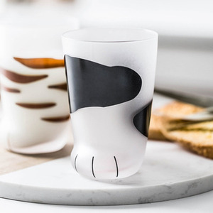 Tazza di vetro <span class=keywords><strong>del</strong></span> piede <span class=keywords><strong>del</strong></span> <span class=keywords><strong>gatto</strong></span> personalizzata adorabile stile giapponese all'ingrosso tazza di cristallo - Product Image 3