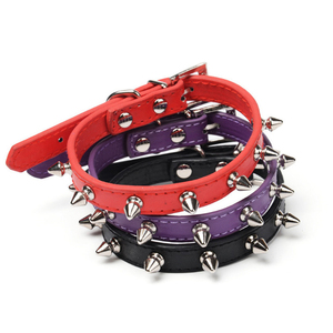 Alta calidad ajustable PU remache tachonado <span class=keywords><strong>Spiky</strong></span> Pet Dog Collares para perro - Product Image 4