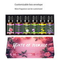 Série florale boisée fruitée fraîche 10ml*6pcs Huiles essentielles d'aromathérapie individuelles pour massage Humidificateur Diffuseur d'arômes