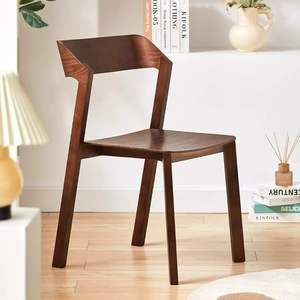 Silla Merano, silla de comedor de madera maciza con respaldo, estilo minimalista moderno para uso en el hogar, oficina y escritorio - Product Image 1