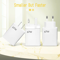 Cargador de Pared Rápido con Enchufe EU US UK Tipo C, 67W PD QC3.0, Doble USB A+C, para iPhone 17 16 Pro Max, Estándares Indios