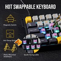 Clavier filaire magnétique rétroéclairé RVB à taux de sondage de 8000 Hz Alibaba Aula WIN 68HE pour ordinateur portable/PC de jeu AliExpress AULA