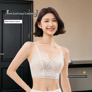 Reggiseno in Pizzo Senza Cuciture 10A, Bralette Antibatterica Senza Ferretto, <span class=keywords><strong>Top</strong></span> Imbottito con Schiena Invisibile, Lingerie Sexy da <span class=keywords><strong>Donna</strong></span> 2026 - Product Image 1