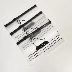 2023 Hot Selling PVC Zipper Bag For Hair Extension Storage Packaging High Quality Zip Lock Matte Clear Bag Hot Selling