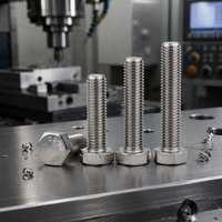 Baut dan Mur Baja Hexagonal DIN933 DIN931 ASME B18.2.1 Kustom Grosir, Standar UNC UNF SS 304 316