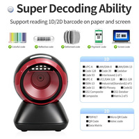 Escáner de Código de Barras de Escritorio YUANAIDC, Lector de Códigos QR 1D 2D, USB con Cable, Escaneo Automático para Caja Registradora de Supermercado