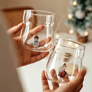 Vaso de Vidrio Soplado a Mano Personalizado sin Tallo con Animales Ocultos, Decoración y Regalo Únicos de Navidad, Personalizado para Mayor Encanto - Product Image 2
