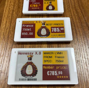 Producto Más Vendido, Pantalla de Papel Electrónico de 2.4 GHz y 2.66 Pulgadas, Descuento por Compra al por Mayor, Soporte OEM, Etiqueta de Precio Digital ESL para Frutas en Hipermercados - Product Image 1