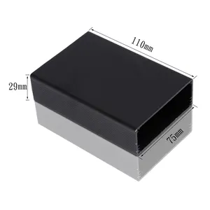 OEM Custom Aluminum pcb housing power box black anodized extruded aluminium electronic enclosure