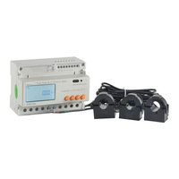 Compteur d'énergie triphasé multifonction sur rail DIN avec CT externe RS485 Modbus pour panneaux solaires photovoltaïques et armoires de distribution électrique