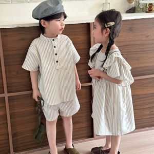 1 шт., комплект из 2 предметов, 100% хлопковая одежда в полоску для малышей на весну и осень - Product Image 2