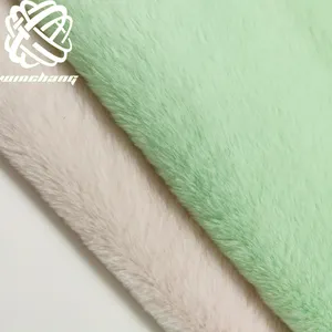 Faux Rabbit Fur Fabric Manufacturer Price 100 Polyester Wholesale Long Pile Plush Faux Rabbit Fur Fabric For Garment