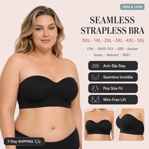 <span class=keywords><strong>Reggiseno</strong></span> push-up <span class=keywords><strong>senza</strong></span> cuciture e <span class=keywords><strong>senza</strong></span> <span class=keywords><strong>spalline</strong></span> per donna, set di biancheria intima <span class=keywords><strong>senza</strong></span> ferretto taglie forti L-5XL, <span class=keywords><strong>bianco</strong></span>, comodo per tutti i giorni. - Product Image 3