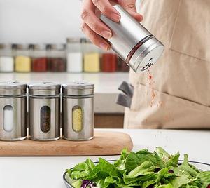 <span class=keywords><strong>80ml</strong></span> Vòng thép không gỉ <span class=keywords><strong>Glass</strong></span> gia vị <span class=keywords><strong>Jar</strong></span> nồi với cửa sổ rõ ràng muối và hạt tiêu gia vị Shaker chai cho nhà bếp BBQ công cụ - Product Image 4