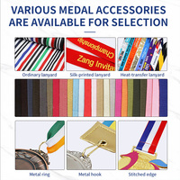 Médailles en Métal Personnalisées avec Strass Plaqué Or Champion Trophée Couronne Laurier Prix de Prestige