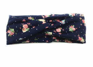 Yilibei, venta al por mayor, accesorios para el cabello con estampado bohemio, envolturas para la cabeza de tela ancha, bandas elásticas cruzadas populares para Niñas para mujeres