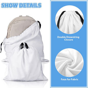 Custom Printed Logo <b>Canvas</b> Cotton Muslin Shoe <b>Bag</b> Gift String <b>Drawstring</b> <b>Bag</b> Packaging Dust <b>Bags</b> for Handbags - Product Image 3