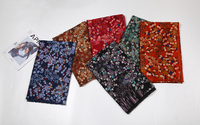 Écharpe à imprimé floral pour femmes, 90x180cm, châle en polyester doux et chaud, design personnalisé