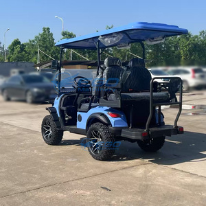 Carrito de Golf Eléctrico Azul de 2 Plazas con Neumáticos Todoterreno en Venta, Carrito de Golf con Batería de Litio Azul, Suministro al por Mayor de Vehículos Eléctricos - Product Image 6