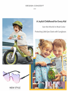 Kids <b>Bear</b> Sunglasses <b>Cute</b> Cartoon Rimless Trendy Resin Lens TR Frame Children Sun Glasses - Product Image 4