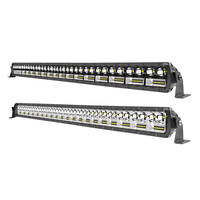 Barre LED Offroad 40 pouces à faisceau combiné 360W double rangée avec lentille chromée ou noire et faisceau lumineux droit, avec faisceau de câblage inclus