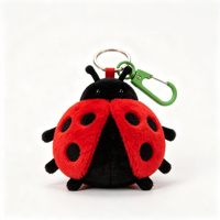 Porte-clés en peluche mignon en forme d'insecte : araignée, manta, papillon, abeille, coccinelle, libellule – Pendentif de sac en peluche, cadeau