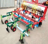 Semoir multifonctionnel à 4 rangs et 2 buttes pour arachides et soja avec fertilisation, irrigation goutte à goutte et film pour tracteurs