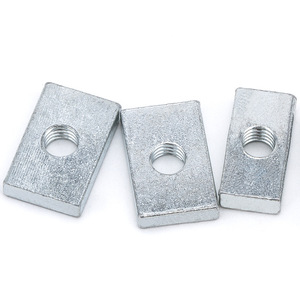 Dado Rettangolare Scorrevole in Acciaio Inox 304 M4 M5 M6 M8 M10 per Profilo in Alluminio a 10 Scanalature, Acciaio al Carbonio Zincato - Product Image 4