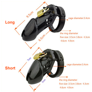 ดิลโด้แบบสั้นยาวสำหรับผู้ชาย CB6000องคชาติปรับได้แบบสั้นทรงปิดอวัยวะเพศชายกรงใส่อวัยวะเพศชาย ABS อุปกรณ์ล็อคอวัยวะเพศชายเซ็กซ์ทอยสำหรับผู้ชาย - Product Image 2