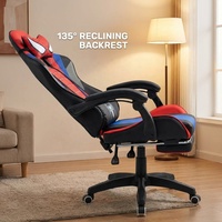 Chaise de jeu industrielle en cuir AOR, fonction inclinable ergonomique, base oscillante, accoudoirs réglables pour chambre à coucher, bureau à domicile