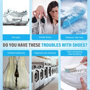 Chất Lượng Cao Hiệu Quả 180Ml Giày Sneaker Cleaner Với Giày Bàn Chải Bọt Vết Remover Sneaker Cleaner Kit Thể Thao Giày Cleaner - Product Image 3