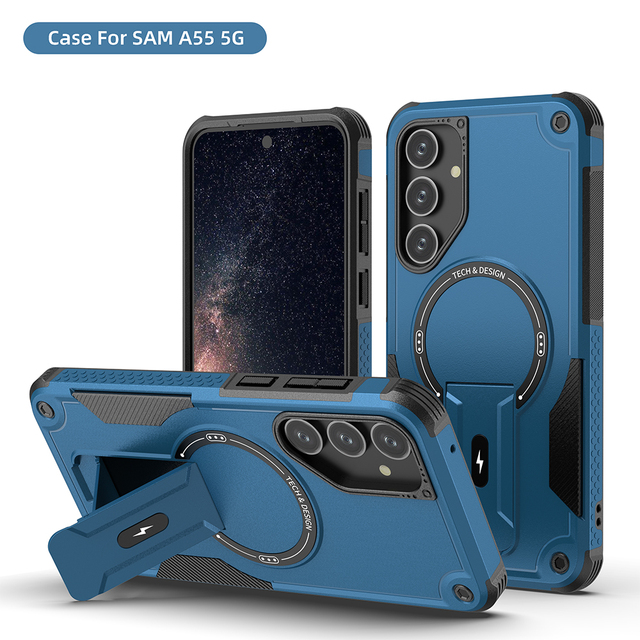 For Samsung Galaxy A06 A16 A26 A36 A56 A07 A17 5G Case Shockproof Kickstand Armor Protection Magnetic Lanyard Phone Cover