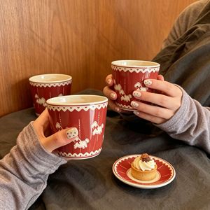 Ins Aesthetic Ceramic Mug Underglaze Color Household 2026 New Couple Coffee Mouthwash Water Cup - Product Image 1