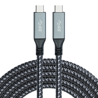 Kabel Charger Kepang 1M 2M 60W Tipe C ke Tipe C untuk iPhone 15 16 USB 3.0 Kabel Data Pengisian Cepat untuk iPhone 15 Pro Kabel USB C