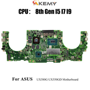 มาเธอร์บอร์ดแล็ปท็อป UX550GD สำหรับ <span class=keywords><strong>Asus</strong></span> <span class=keywords><strong>Zenbook</strong></span> เมนบอร์ดโน้ตบุ๊ก UX55VE UX580G UX55VD I7 <span class=keywords><strong>I5</strong></span> I9 CPU 100% การทดสอบโอเค STK - Product Image 2