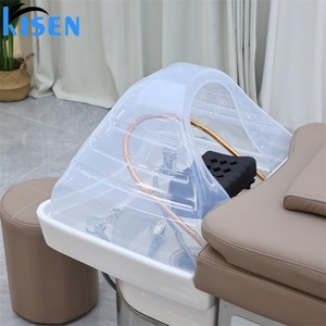 เตียงสระผมนวดไทยแบบญี่ปุ่น KISEN Ergonomic พร้อมอ่างเซรามิกบำบัดและเตียงสระผมโค้งสำหรับร้านเสริมสวยและสปา - Product Image 1