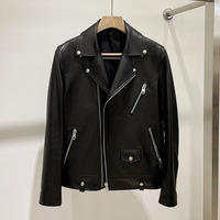Veste de moto courte en cuir véritable pour homme, coupe ajustée, capuche amovible, 2026 Star